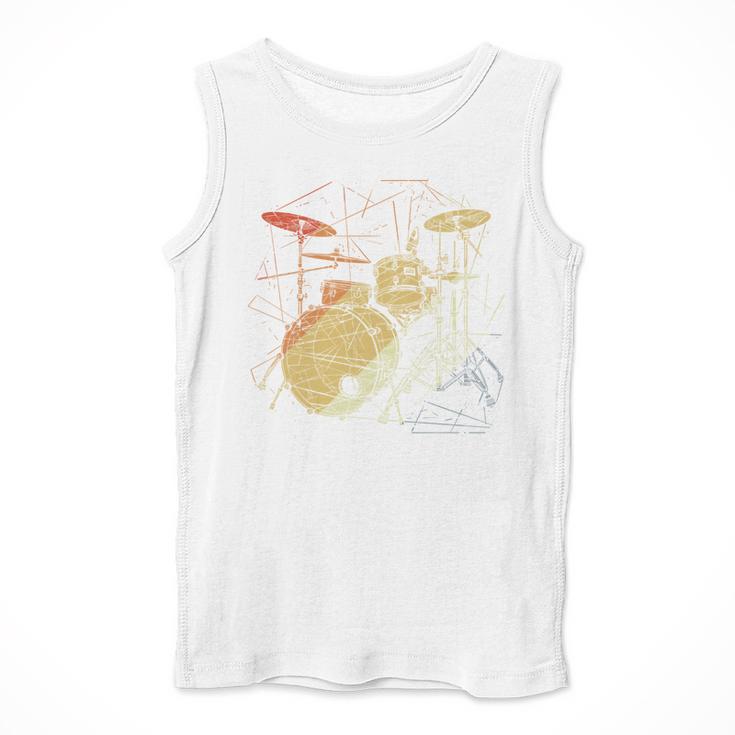 Drum Kit Retrowave Drums Men Tank Top Drum Kit Retrowave Drums Men Tank Top