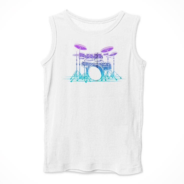 Drum Kit Set Drummer Zip Men Tank Top Drum Kit Set Drummer Zip Men Tank Top