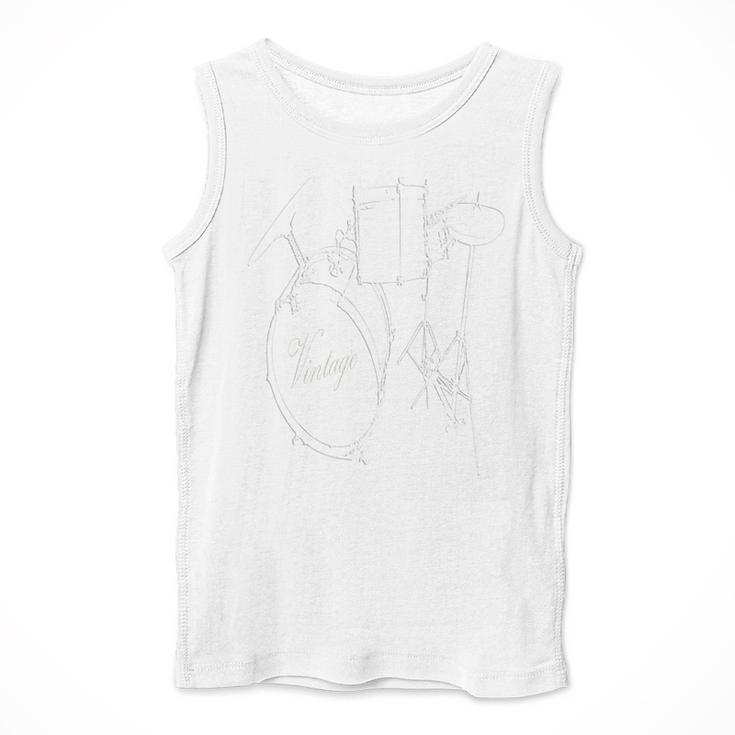Drum Kit Vintage Drum Set Drummer Men Tank Top Drum Kit Vintage Drum Set Drummer Men Tank Top