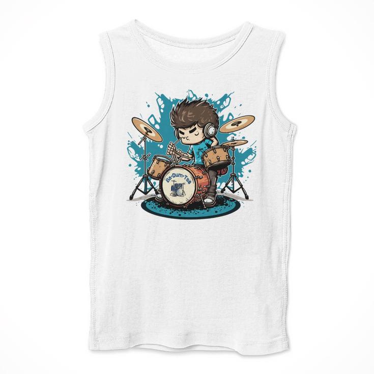 Drum Set Drumming Drummers Drum Kits Music Men Tank Top