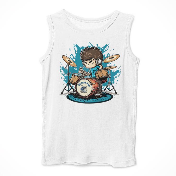 Drum Set Drumming Drummers Drum Kits Music Raglan Baseball Tee Men Tank Top