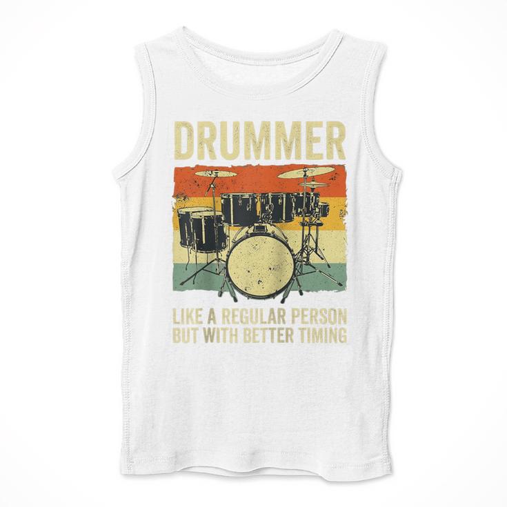 Drummer Better Timing Retro Vintage Sunset Drum Kit Graphic Raglan Baseball Tee Men Tank Top Drummer Better Timing Retro Vintage Sunset Drum Kit Graphic Raglan Baseball Tee Men Tank Top