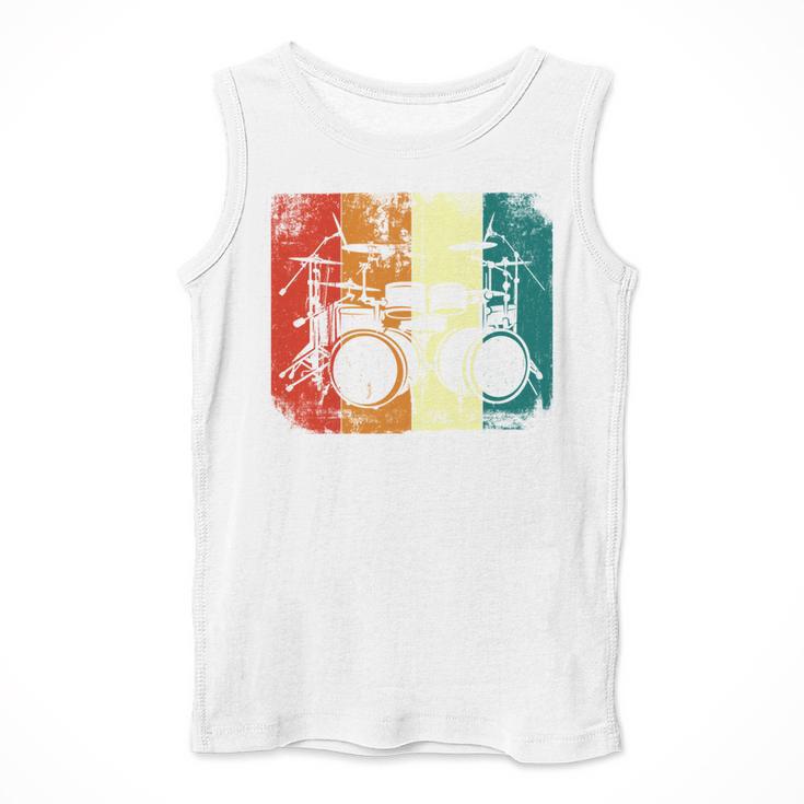 Drumset Cool Retro Vintage Drum Kit Drummer Music Percussion Men Tank Top Drumset Cool Retro Vintage Drum Kit Drummer Music Percussion Men Tank Top