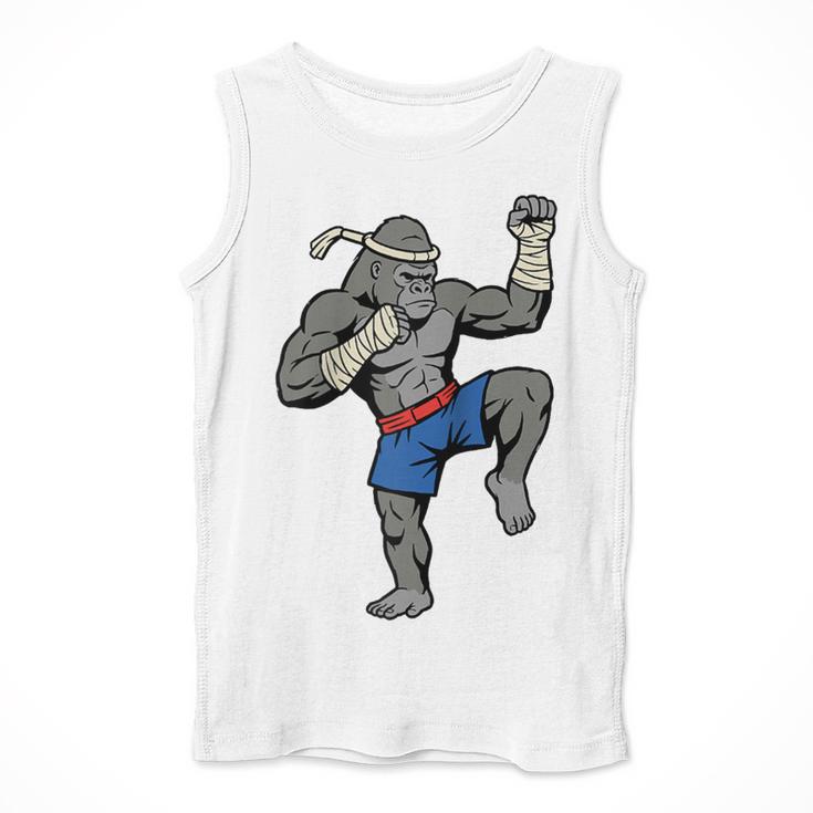 Gorilla Muay Thai Combat Sport Fighter Martial Arts 8 Limbs Raglan Baseball Tee Men Tank Top