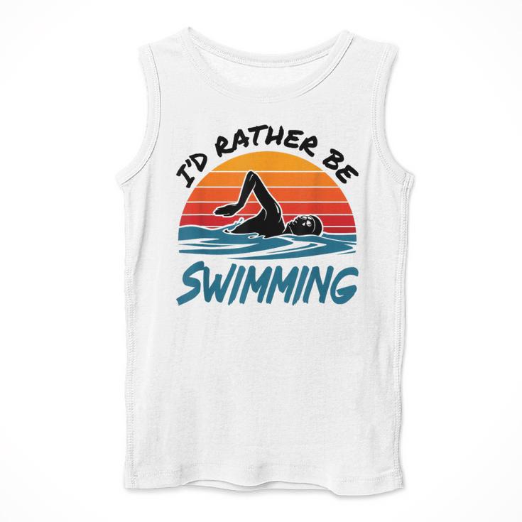 I'd Rather Be Swimming Retro Swim Swimmer Men Tank Top I'd Rather Be Swimming Retro Swim Swimmer Men Tank Top
