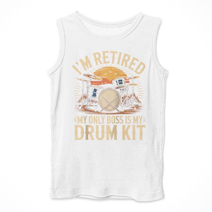 I'm Retired My Only Boss Is My Drum Kit Drums Drummer Raglan Baseball Tee Men Tank Top I'm Retired My Only Boss Is My Drum Kit Drums Drummer Raglan Baseball Tee Men Tank Top