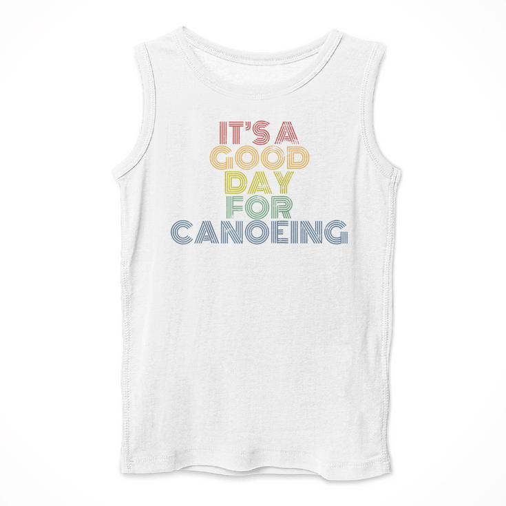 It's A Good Day For Canoeing Retro 70s Vintage Distressed Raglan Baseball Tee Men Tank Top