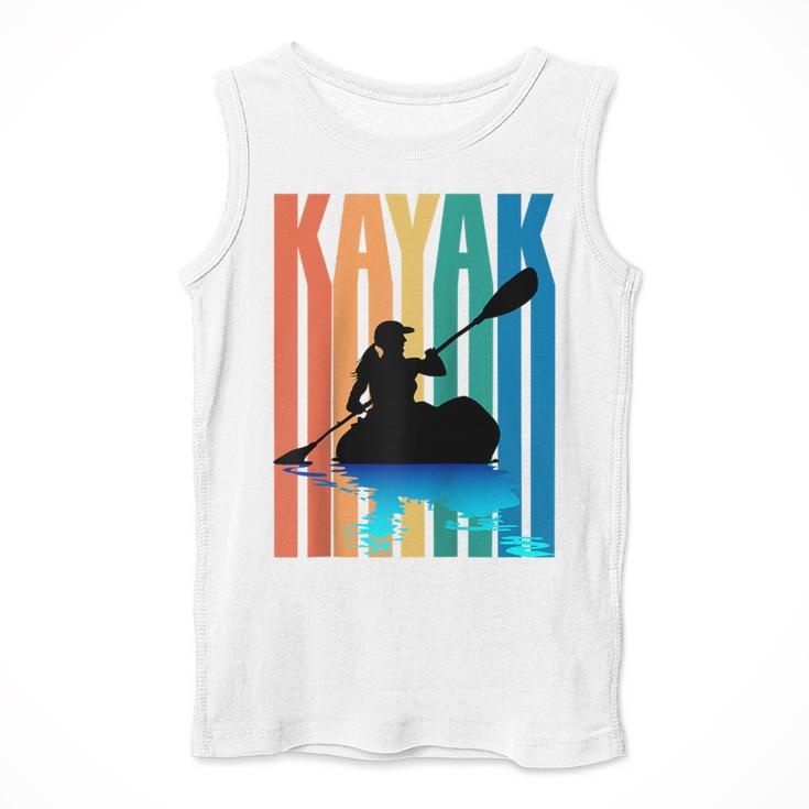 Kayaking Kayak Retro Art Canoe Raglan Baseball Tee Men Tank Top