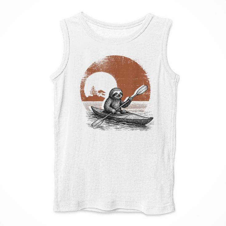 Kayaking Sloth Kayak Kayaker Canoe Paddling Men Tank Top
