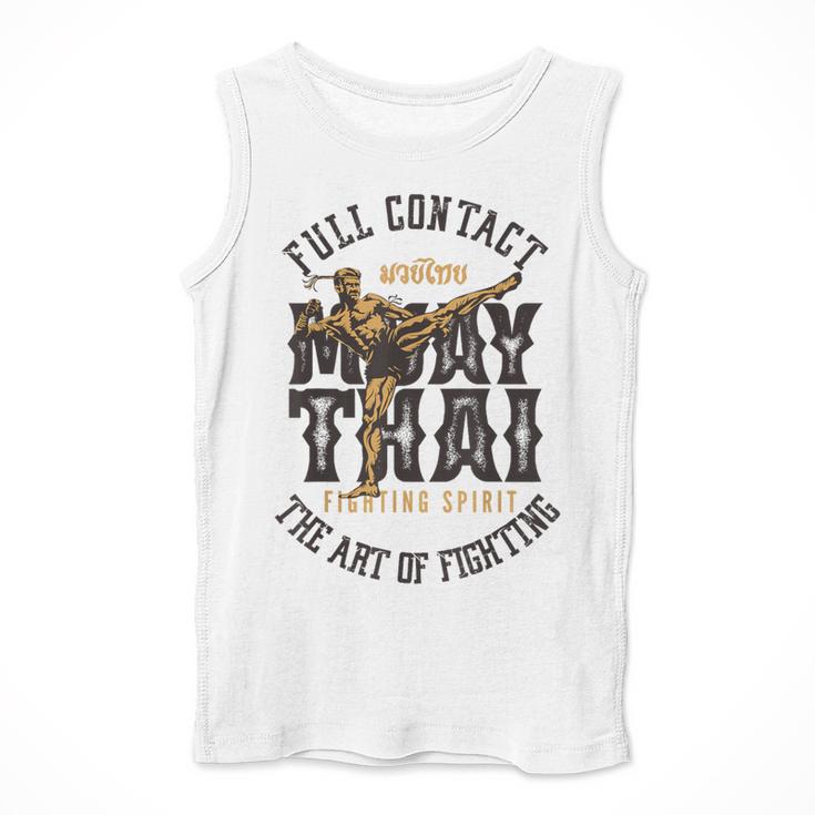 Muay Thai Fighter MMA Full Contact Retro Kickboxing Men Tank Top