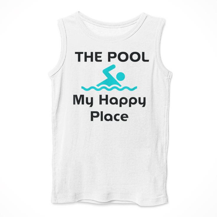 The Pool Is My Happy Place Swimming Quote Men Tank Top The Pool Is My Happy Place Swimming Quote Men Tank Top