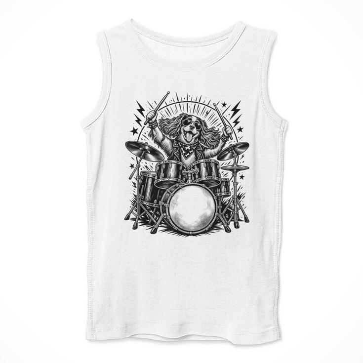 Spaniel Rock Drum Kit Men Tank Top