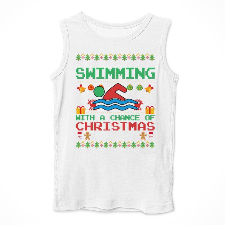 Swimming Christmas Party Swim Swimmer Christmas Ugly Style Men Tank Top Swimming Christmas Party Swim Swimmer Christmas Ugly Style Men Tank Top