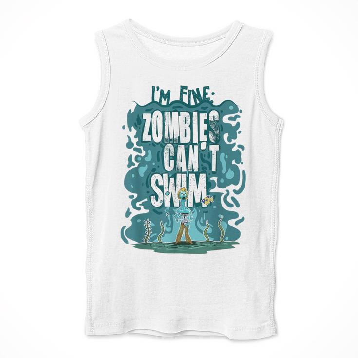 Swimming Quote Zombies Can't Swim For Swimmer Men Tank Top Swimming Quote Zombies Can't Swim For Swimmer Men Tank Top