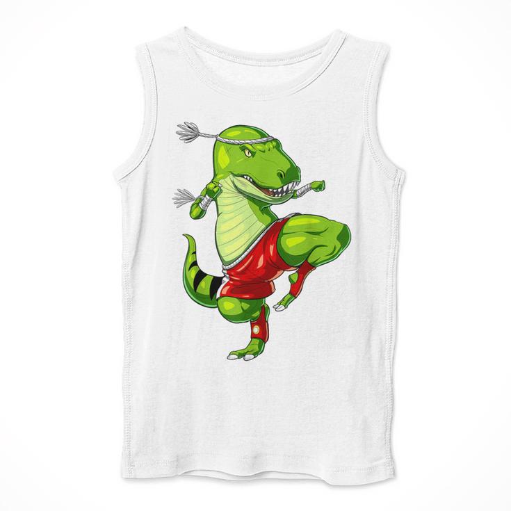 T-Rex Dinosaur Muay Thai Boxing Karate Martial Arts Kung Fu Men Tank Top