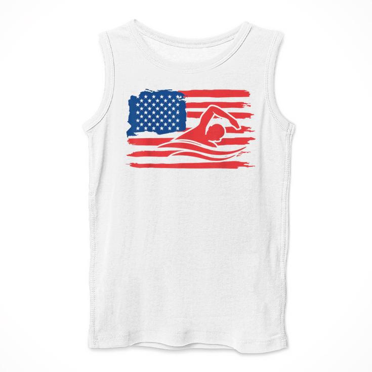 Vintage American Flag Swim Team Swimmer Funny Swimming Gift Men Tank Top Vintage American Flag Swim Team Swimmer Funny Swimming Gift Men Tank Top