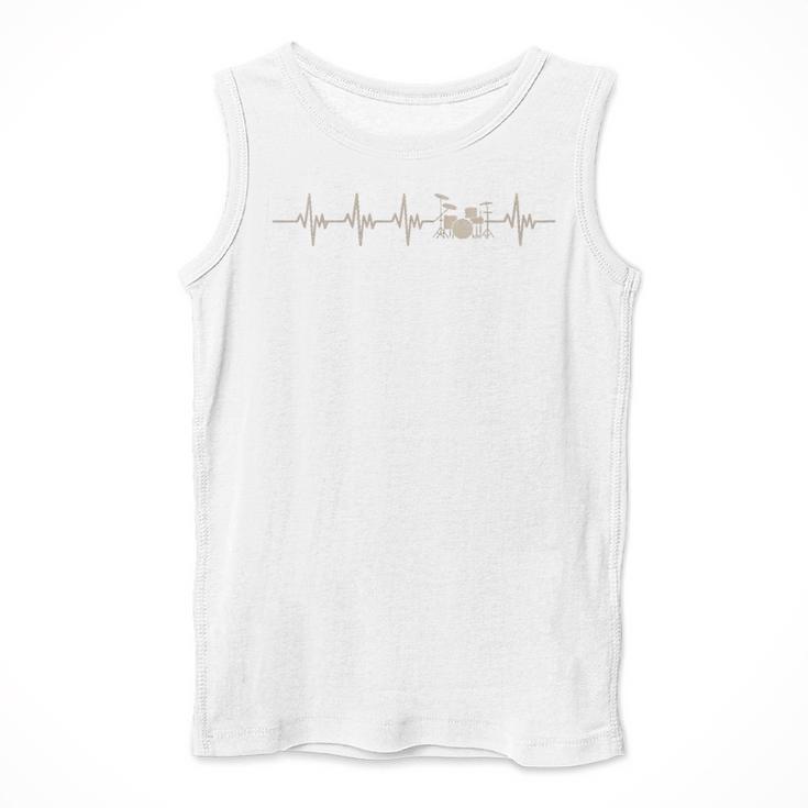 Vintage Drum Kit Heartbeat Graphic For Drummers Men Tank Top Vintage Drum Kit Heartbeat Graphic For Drummers Men Tank Top