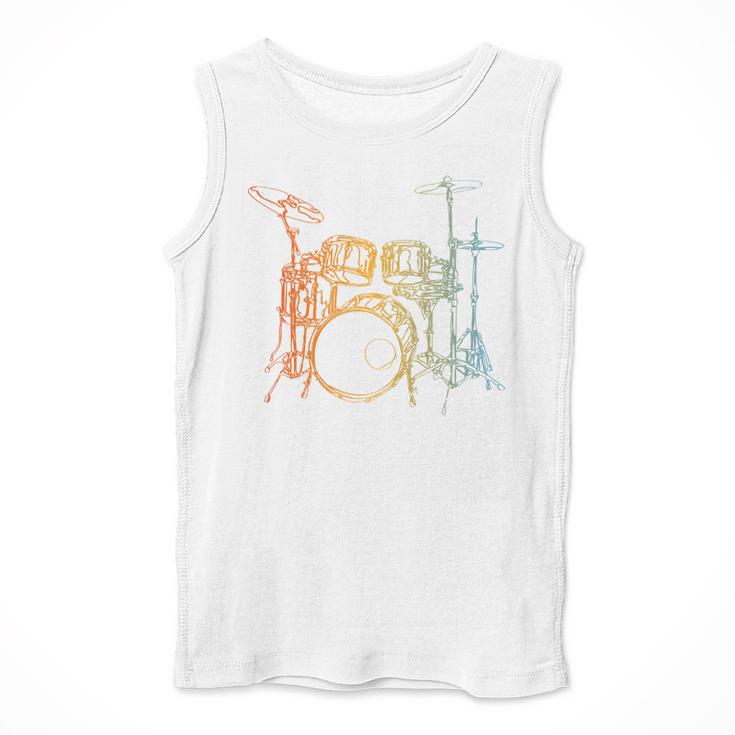 Vintage Drummer Drum Kit Men Tank Top Vintage Drummer Drum Kit Men Tank Top