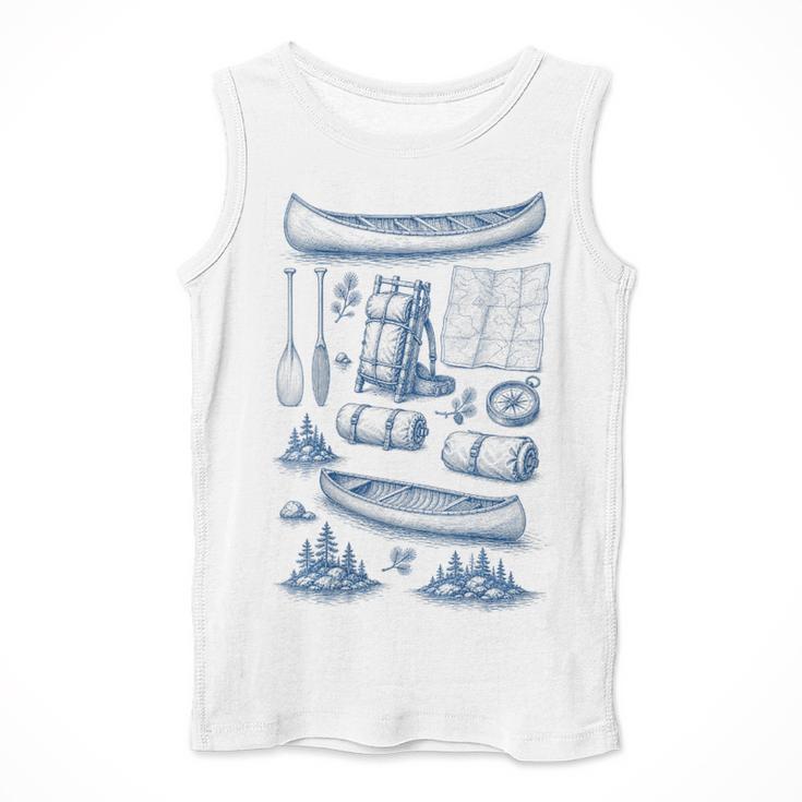 Women's Canoe Wilderness Gear Vintage Chart Collection Illustration Men Tank Top