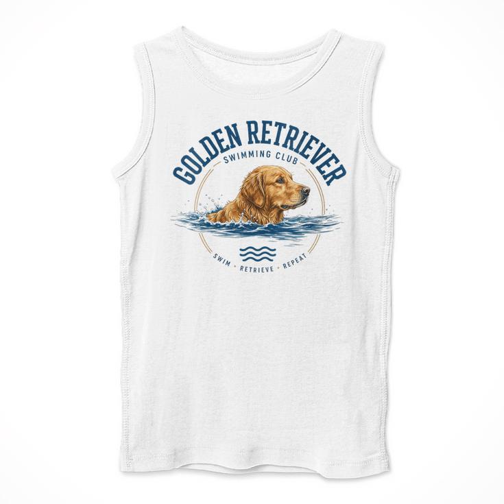 Women's Golden Retriever Swimming Men Tank Top