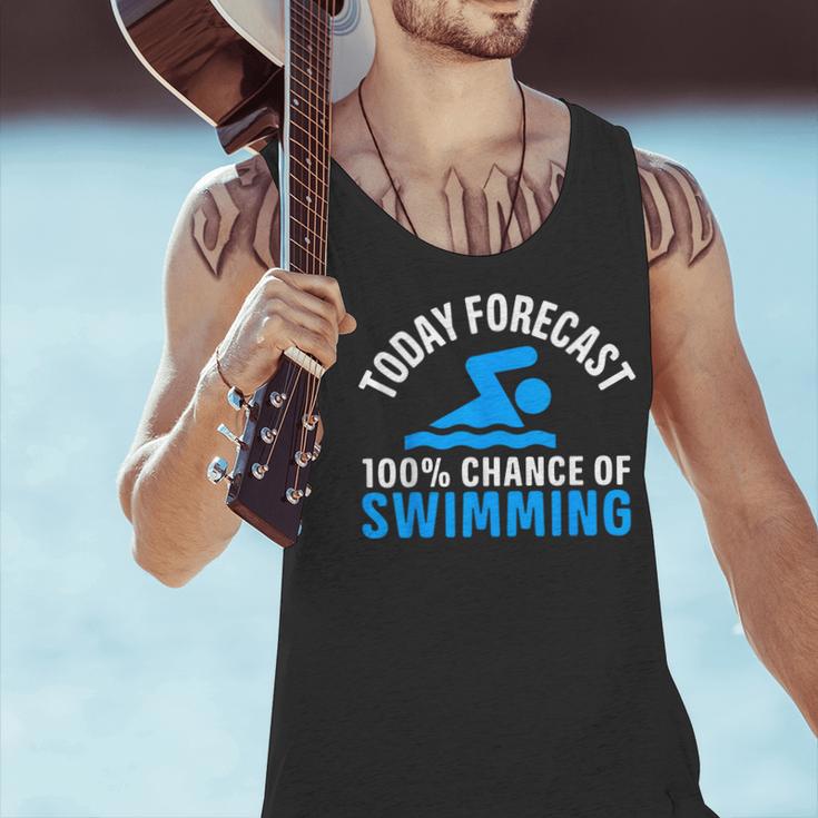 100 Chance Of Swimming Swimmer Swimming Men Tank Top