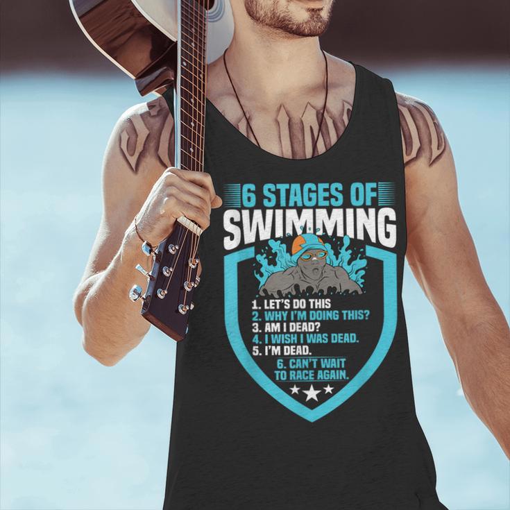 6 Stages Of Swimming Joke Sports Athlete Pool Swimmer Men Tank Top 6 Stages Of Swimming Joke Sports Athlete Pool Swimmer Men Tank Top