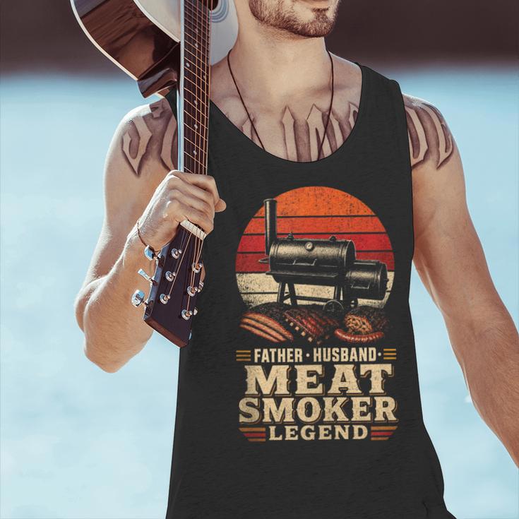 BBQ Dad Father Husband Meat Smoker Legend Men Tank Top