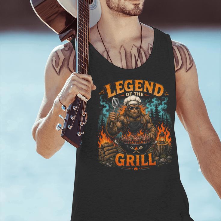 Bigfoot Legend Of The Grill BBQ Dad Father Day 2026 Men Tank Top