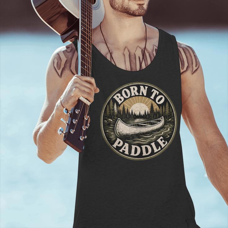 Born To Paddle Canoe Vintage Outdoor Adventure Men Tank Top Born To Paddle Canoe Vintage Outdoor Adventure Men Tank Top