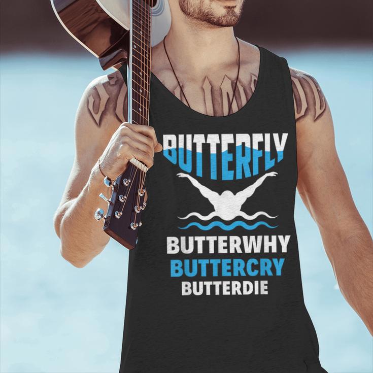 Butterfly Butterwhy Buttercry Swimming Swimmer Men Tank Top