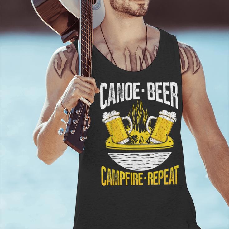 Canoe Beer Campfire Repeat Kayak Canoe Men Tank Top