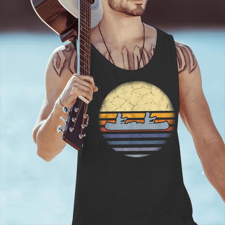 Canoe Canoeing Vintage Sunset Men Tank Top