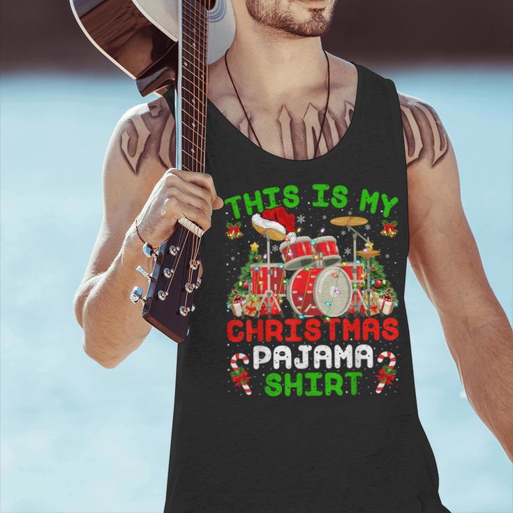 This Is My Christmas Pajama Shirt Drum Kit Christmas Men Tank Top