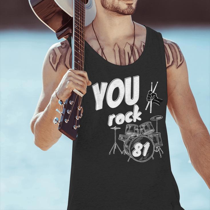 Drum Kit Drummer 81 Years 81st Birthday Men Women Men Tank Top Drum Kit Drummer 81 Years 81st Birthday Men Women Men Tank Top