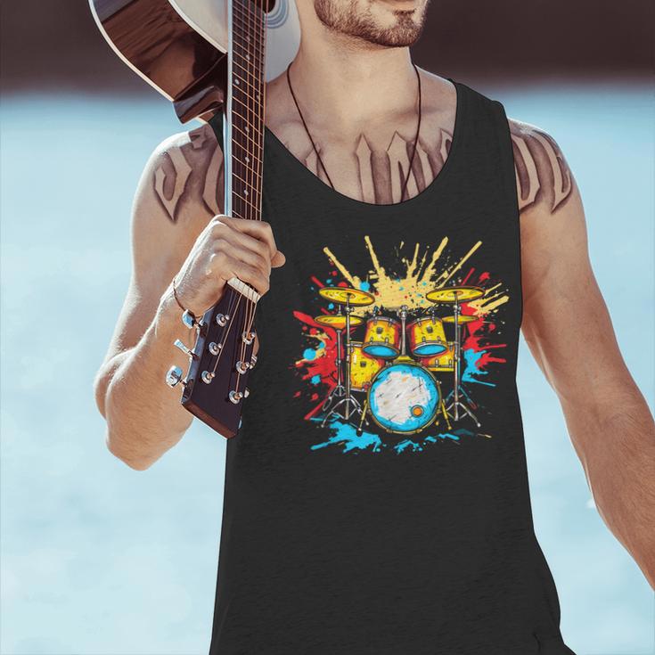 Drum Kit Steamwave Music Band Men Tank Top Drum Kit Steamwave Music Band Men Tank Top