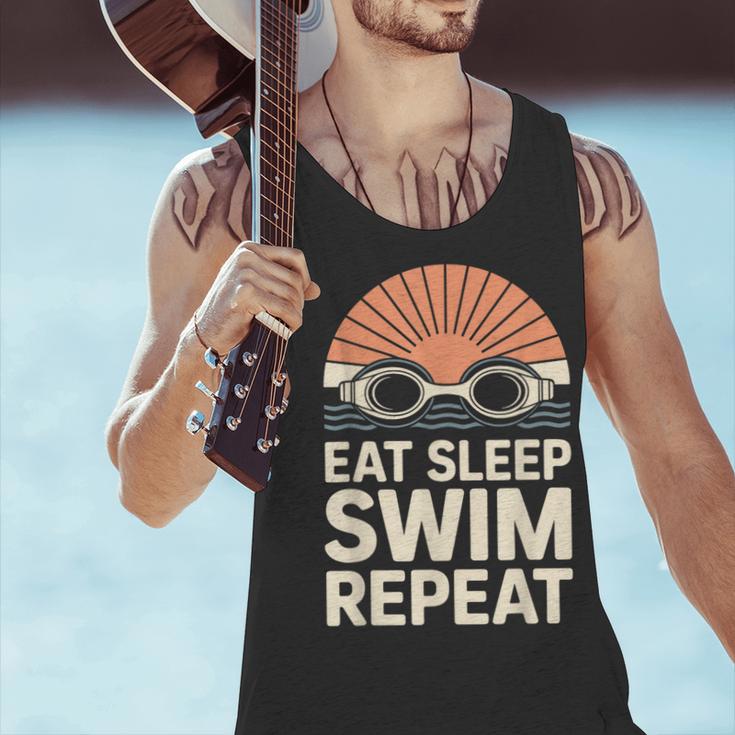 Eat Sleep Swim Repeat Swimmer Swimming Men Tank Top Eat Sleep Swim Repeat Swimmer Swimming Men Tank Top