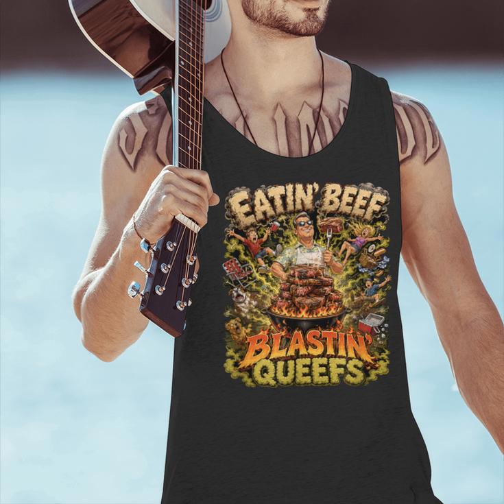 Eatin Beef Blastin Queefs BBQ Dad Grill Cookout Meme Men Tank Top Eatin Beef Blastin Queefs BBQ Dad Grill Cookout Meme Men Tank Top