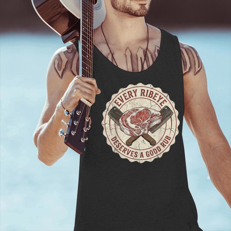 Every Ribeye Deserves A Good Rub BBQ Dad Grilling Men Tank Top Every Ribeye Deserves A Good Rub BBQ Dad Grilling Men Tank Top