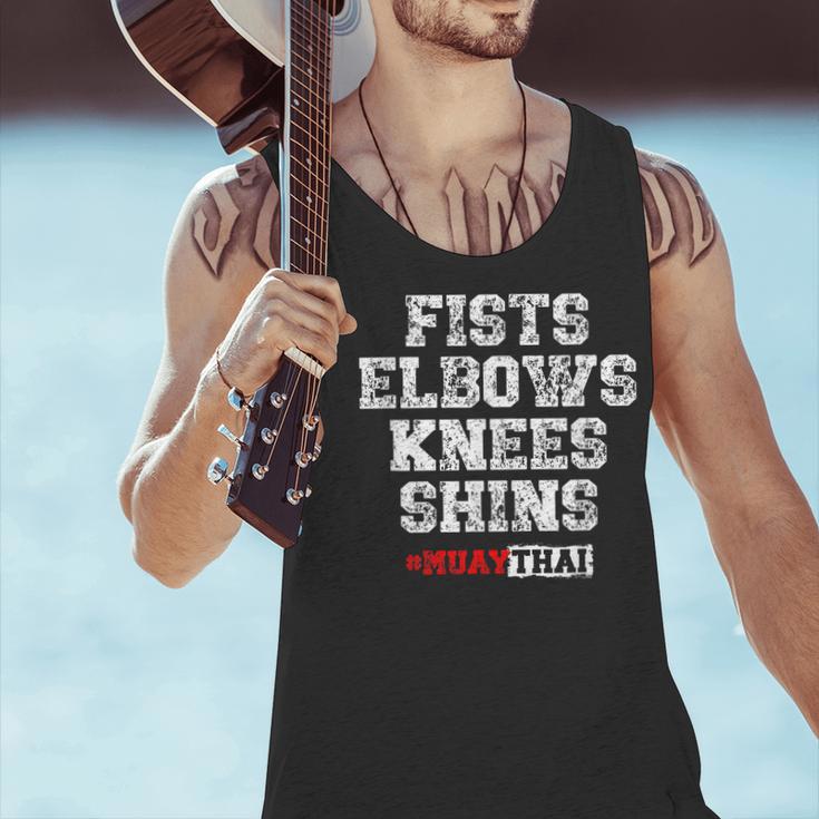 Fist Elbows Knees Shins Martial Arts Muay Thai Men Tank Top
