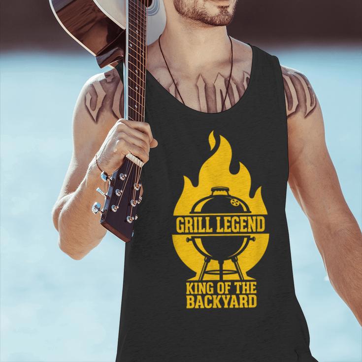 Grill Legend King Of The Backyard BBQ Dad Humor Chef Men Tank Top Grill Legend King Of The Backyard BBQ Dad Humor Chef Men Tank Top