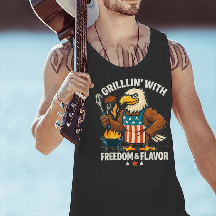 Grillin’ Eagle BBQ Dad 4th Of July Father’s Day Men Tank Top