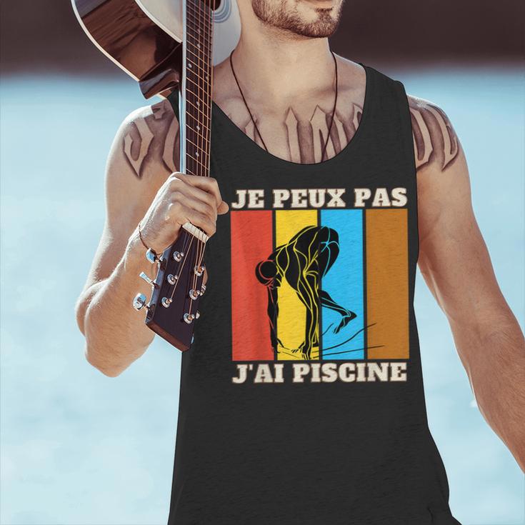 Je Peux Pas J'Ai Piscine Swimming Humour Retro Swimming Pool Men Tank Top Je Peux Pas J'Ai Piscine Swimming Humour Retro Swimming Pool Men Tank Top