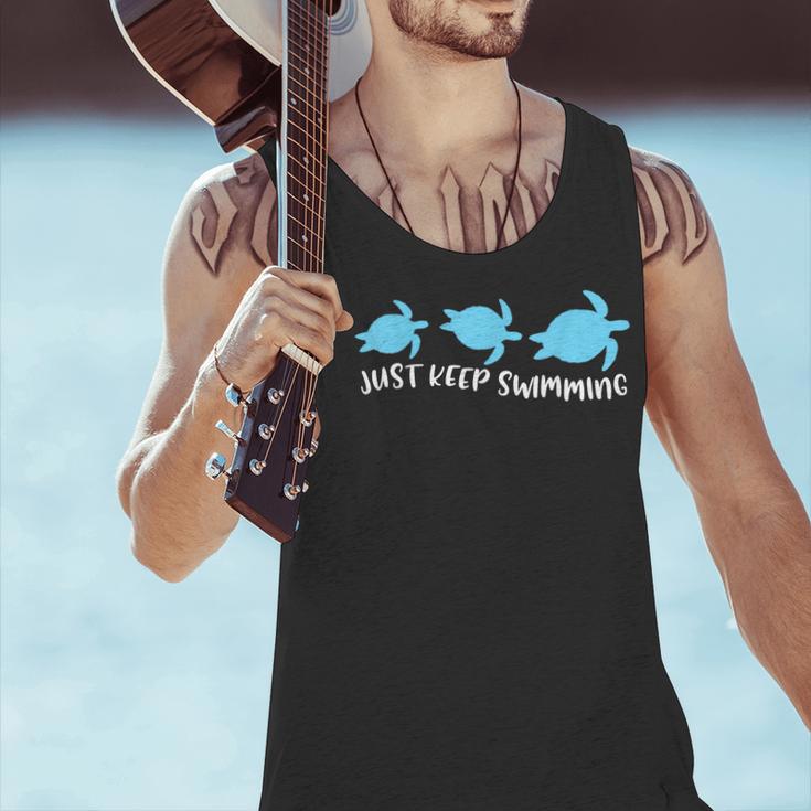Just Keep Swimming Sea Turtle Swimmer Swim Team Coach Men Tank Top Just Keep Swimming Sea Turtle Swimmer Swim Team Coach Men Tank Top