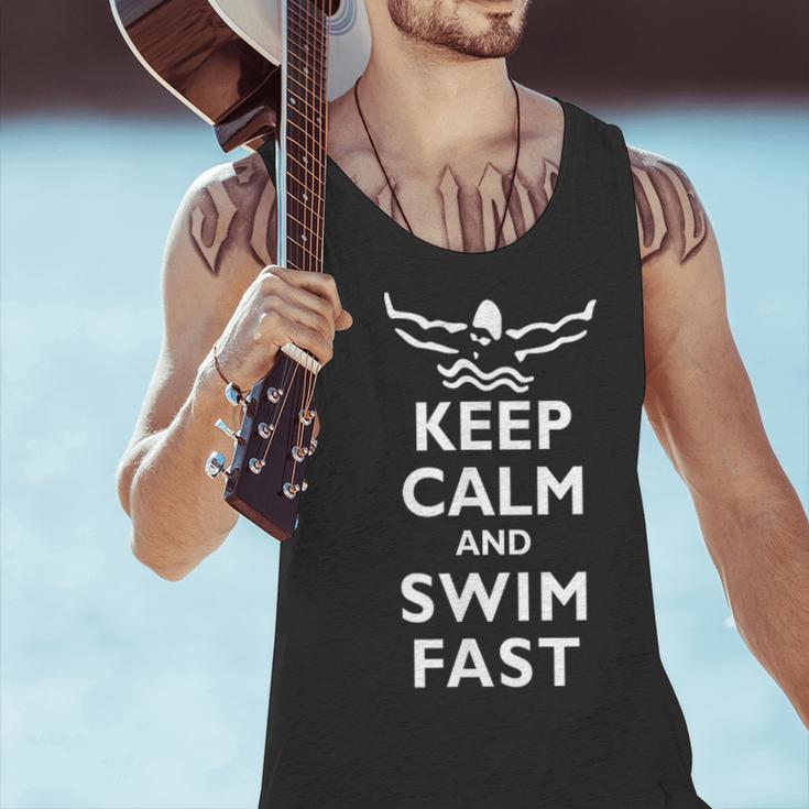 Keep Calm And Swim Fast Butterfly Swimming T-Shirt Men Tank Top Keep Calm And Swim Fast Butterfly Swimming T-Shirt Men Tank Top