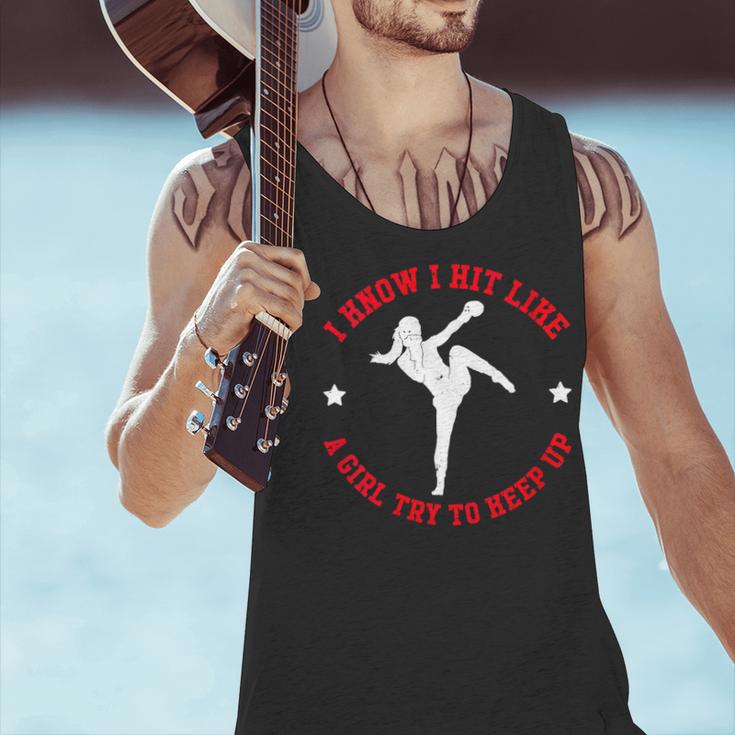 I Know I Hit Like A Girl Try To Keep Up Muay Thai Boxing Men Tank Top