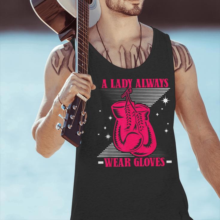 A Lady Always Wear Gloves Kickboxer Fan Muay Thai Boxing Men Tank Top A Lady Always Wear Gloves Kickboxer Fan Muay Thai Boxing Men Tank Top