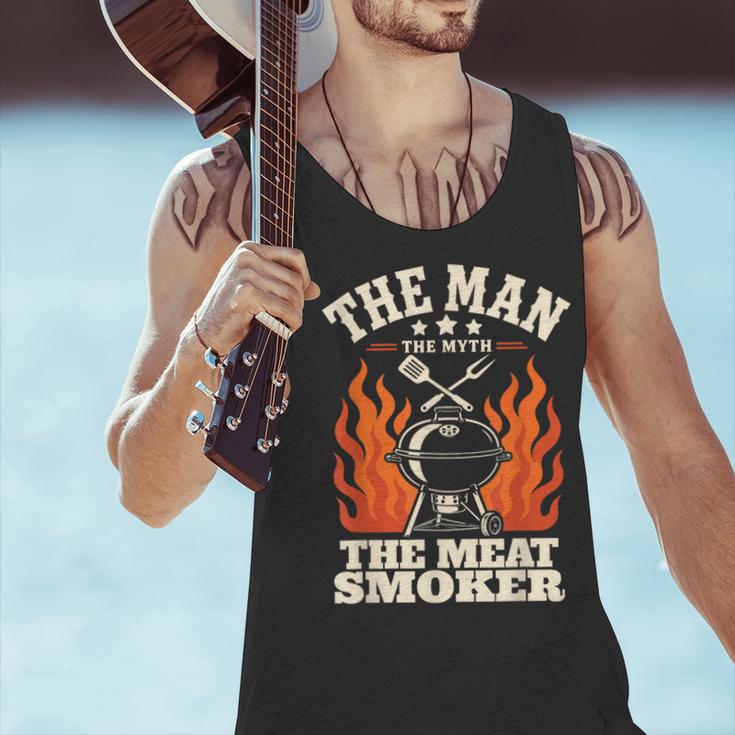 Man Myth Meat Smoker Legend BBQ Dad Men Tank Top
