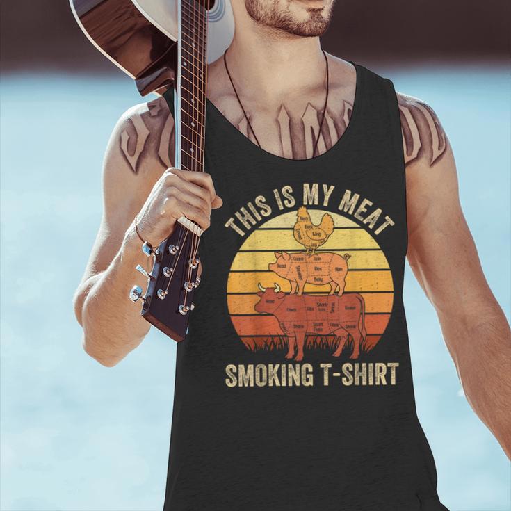 This Is My Meat Smoking Tee BBQ Dad Barbeque Smoker Men Tank Top