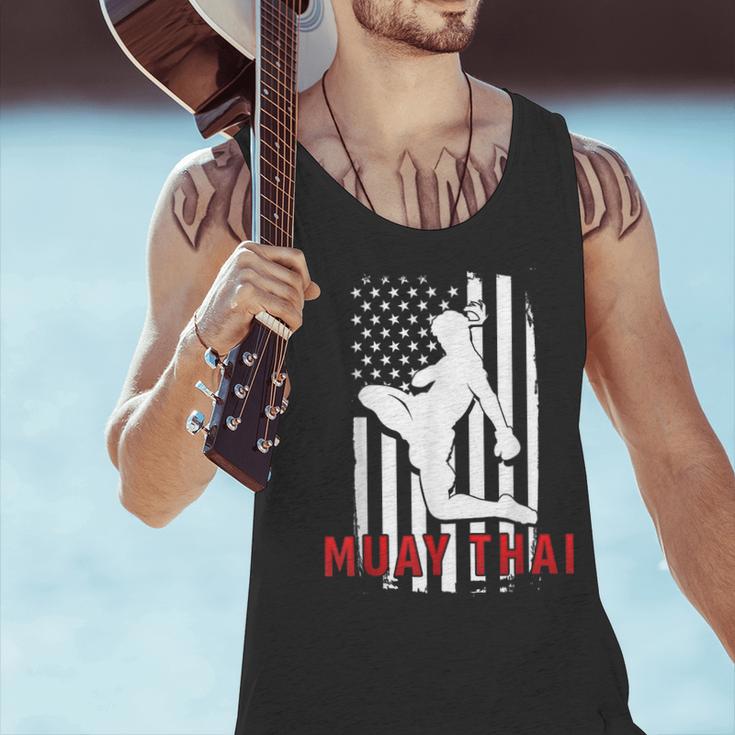 Muay Thai American Flag Fighter Patriotic Men Tank Top