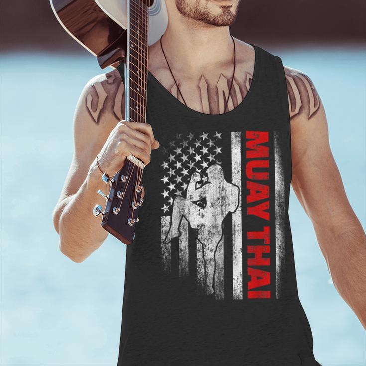 Muay Thai Boxing US American Flag Men Tank Top